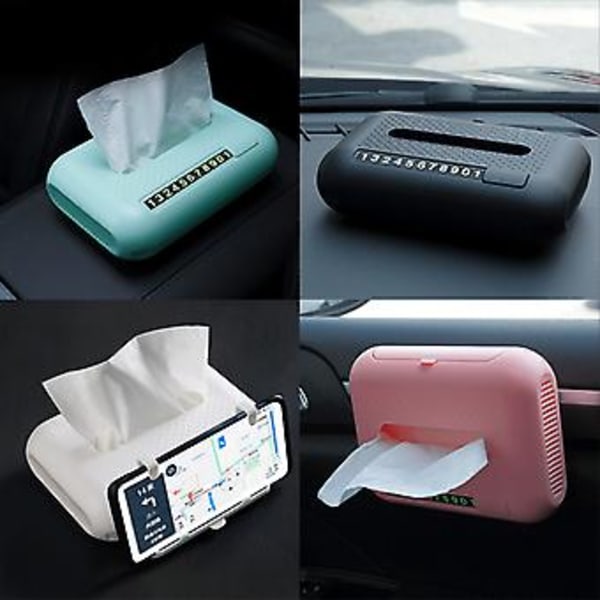 Vævæskeskrin Design Snap-in Adskillelse 4 i 1 Telefonholder Blå/ Rosa /Hvid( Blå)