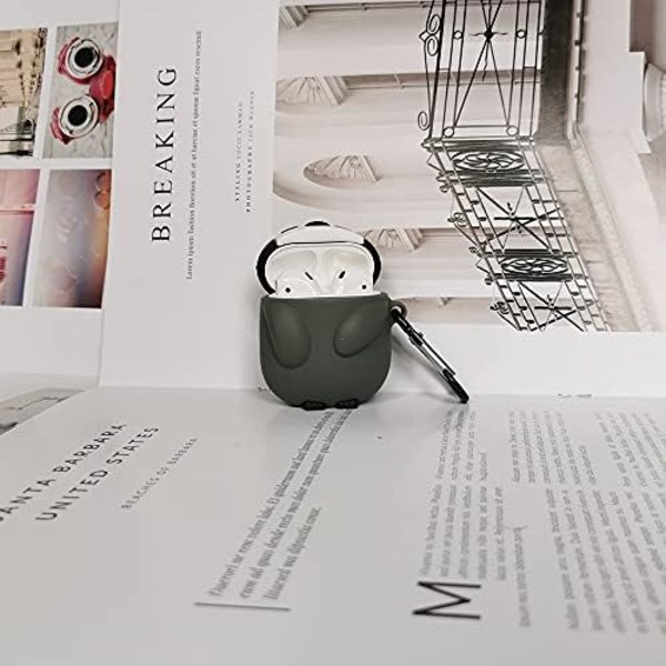 (60×50×25) Kompatibel med AirPods 1/2 Fodral Pingvin, Barn Tonåringar Flickor Pojkar Kvinnor Skyddande Silikon Skal för Pingvin Air