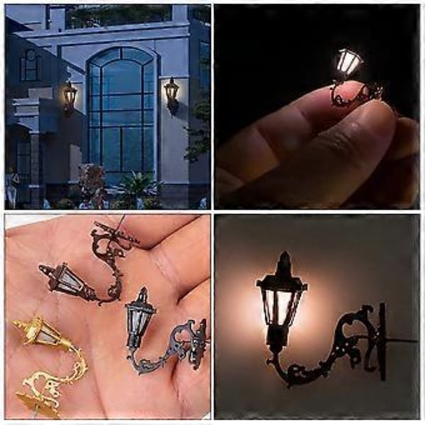 6 kpl Miniatyyri Nukkekodin Seinävalaisin Malli Koristeellinen Seinävalomalli Nukkekodin Tarvikkeet