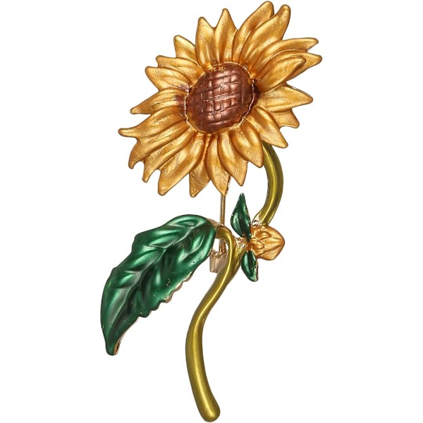 1 st solrosbrosch för kvinnor emalj blomma brosch för kläder