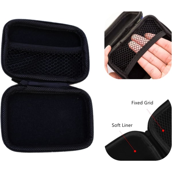 Mini portabelt case case med blixtlåsficka f