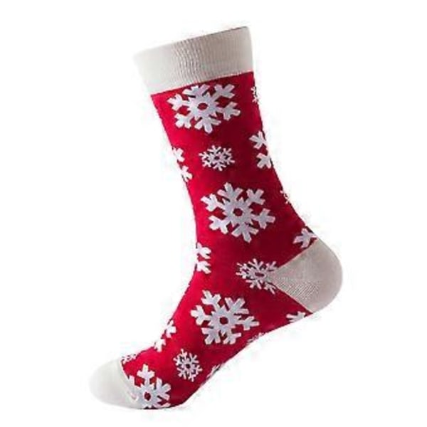 Julklapp Strumpbyxor Mid Calf Herr Dam Xmas Tree Snöflinga Nyhet Strumpor Vuxna Present (C)
