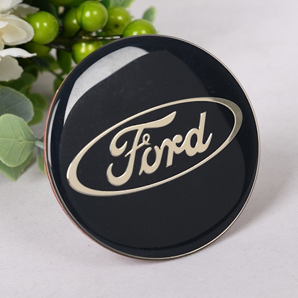 Sorte 60mm 4-pak centerkapsler Ford One Size