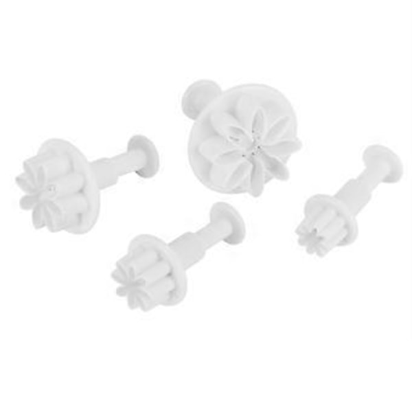 4 st Tårtdekorationsformar Blommönster Fondant Skärare Form DIY Bakredskap