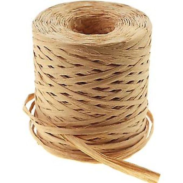 Raffia Papirbånd, 1/4 Tomme x 218 Yards (Kraft)
