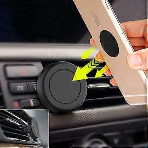 2-pack Magnetisk Biltelefonhållare, Ultrastarkt Grepp för Smarta Enheter, Snabb Swift-Snap-teknik, Robust Gummibas Säkerställer Stabilitet, Vridbar