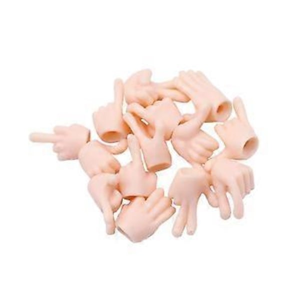 Miniatyrdockor Handmodell Dockfigur Leksak, 1/12 Skala för Dockor (rosa)
