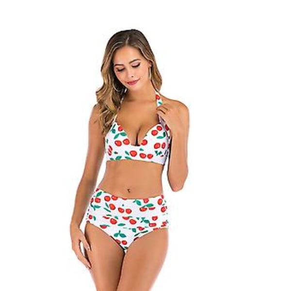 Flickors badkläder split  dammode sexig samlad byst  bikini badkläder L Grön