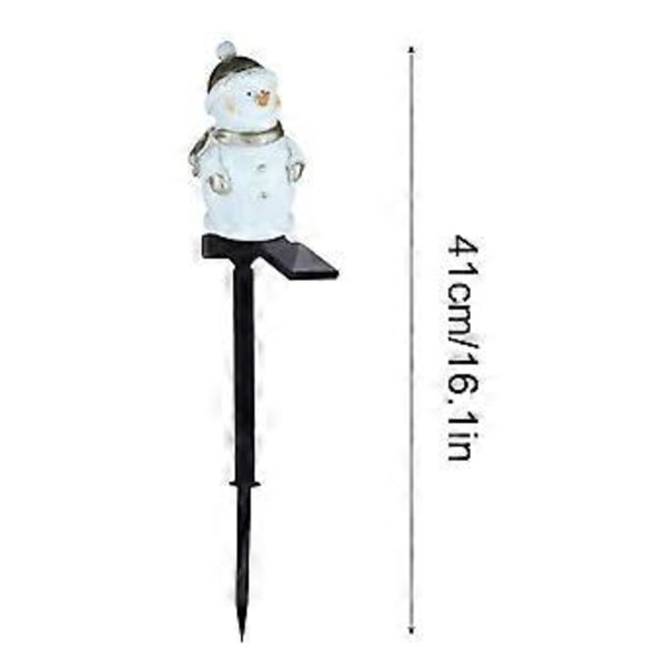Ny Solar Jul Snømann Resin Gårdslampe Ferie Hage Gårdslampe (Flerfarget D)