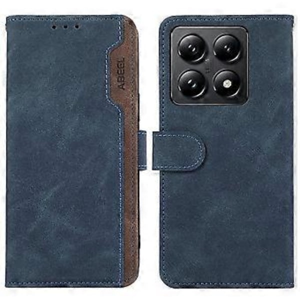 För Xiaomi 14T Fodral Färgskarvning Läder Flip Telefonfodral RFID-blockering (Stil D)