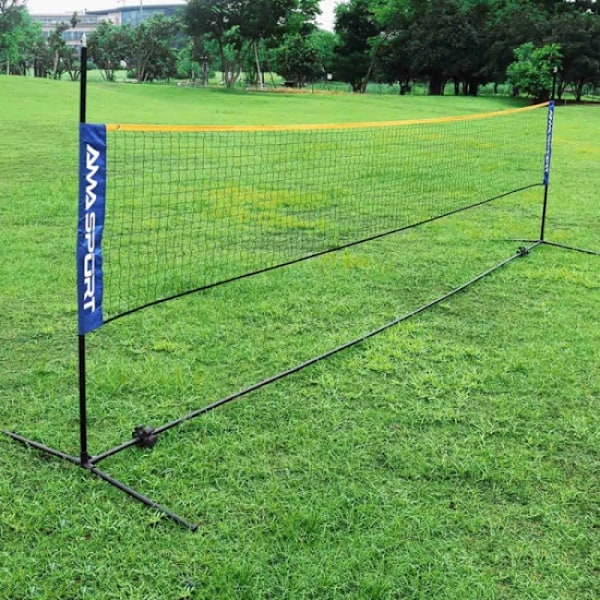 5,1 m bärbar hopfällbar standard professionell badmintonnät inomhus