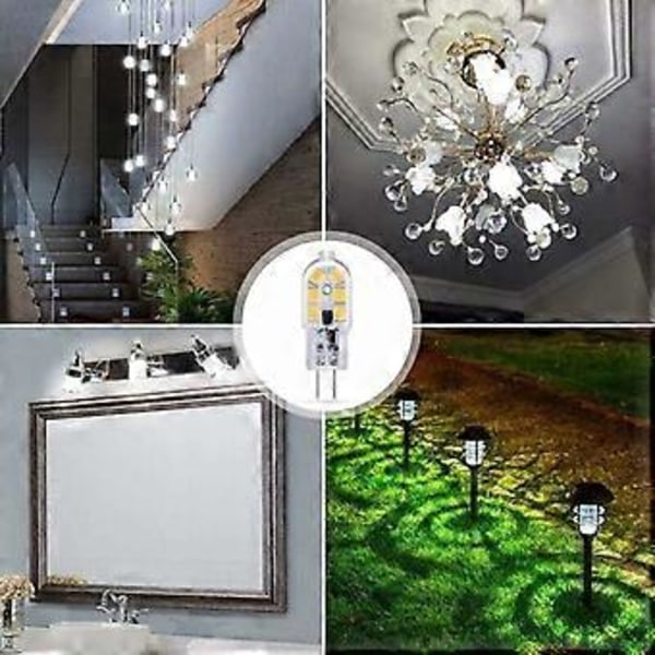 G4 LED-lamppu 12V 2W 200LM, halogeenilamppua vastaava, ei himmennettävä, 10 kpl pakkaus