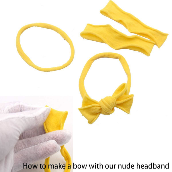 Usynlige babymyke nylon elastiske hårstrikk, tynne hårbånd, babyhårbånd, DIY hårtilbehør, 100 stk sett, tilfeldige farger