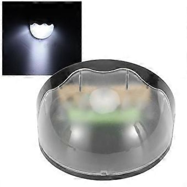 6LED Vegglampe Vanntett Solcellelampe Utendørs Hage Gård Korridor Dekorativ Belysning Svart