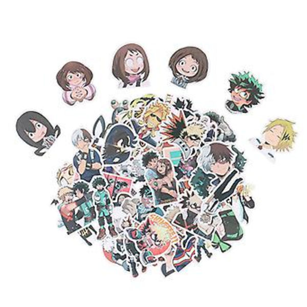 50 kpl My Hero Academia Japan Anime Tarroja DIY-skateboardiin, kitaroihin, kannettaviin tietokoneisiin