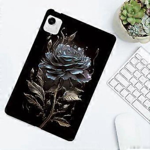 Honor Pad X9a TPU -kotelo, kuvioitu, ohut tablettisuojus (Musta Ruusu)