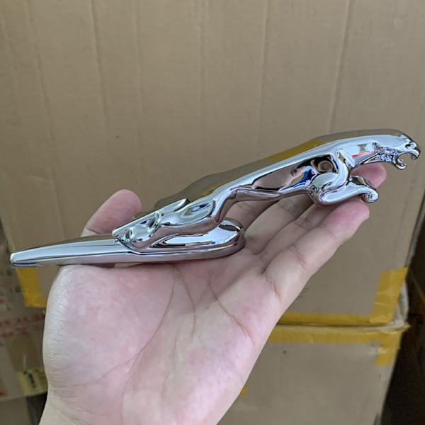 Egnet til Jaguar 3D emblem bil forreste hætte dekorativ bilhætte
