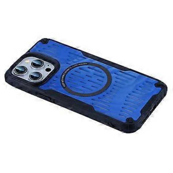 Skal för iPhone 15 Pro Värmeavledande Ihåligt Magnetiskt TPU+PC Telefonskydd Kompatibelt med Magsafe (Stil A)