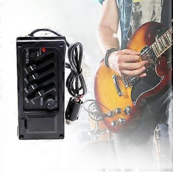 Gitarrpickup EQ Klassisk Trä Akustisk Elektrisk Box BASS MIDD TREB PRES Pickup 7545R( )