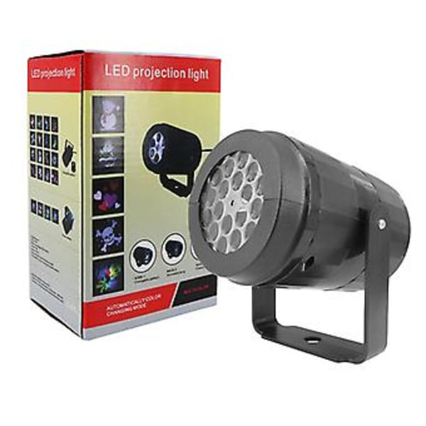Julelys med LED-projeksjon 16 Julerutiner Laserlys Projektorlampe (EU-plugg)