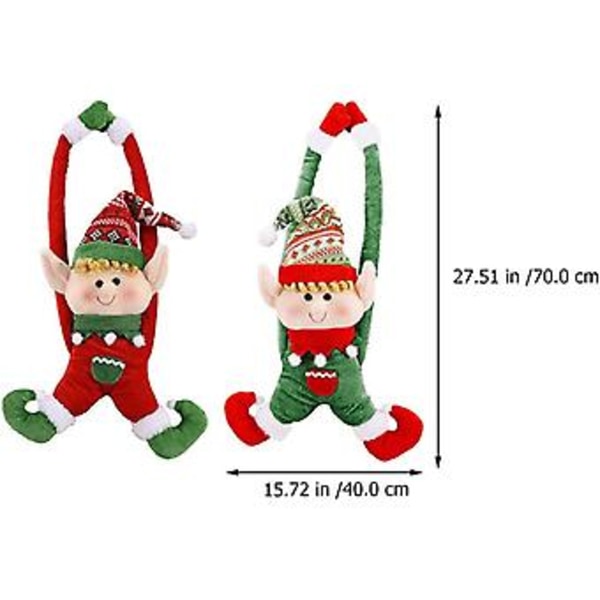Julgardinspännare Set om 2, Elk Gardinspännare Hållare Fäste Spänne Klämma Fönster Jul Hem Dekoration