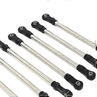 10x Styrestang Servo Link Trækstang RC Reservedele Reservedel Model Legetøj (Sort)
