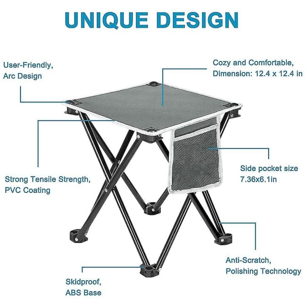 2 Pack Portable Folding Stool Lightweight Folding Camping Stool