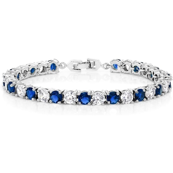 Funklende Rund Cubic Zirconia CZ Dame Tennis Armbånd