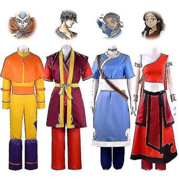 Descendinga-vatar Cos-dräkt The Last Airbender Zukkatara Bumianang Cosplay-dräkt (L Bumianang coswear)