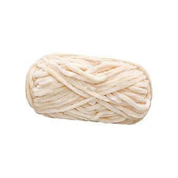 Grovt Garn Handstickning 80M DIY Tub Jättegarn Virkgarn Vikt Garn Handstickat Garn för Pläd Hantverk Halsduk Tröjor Kudde (Vit Rosa)