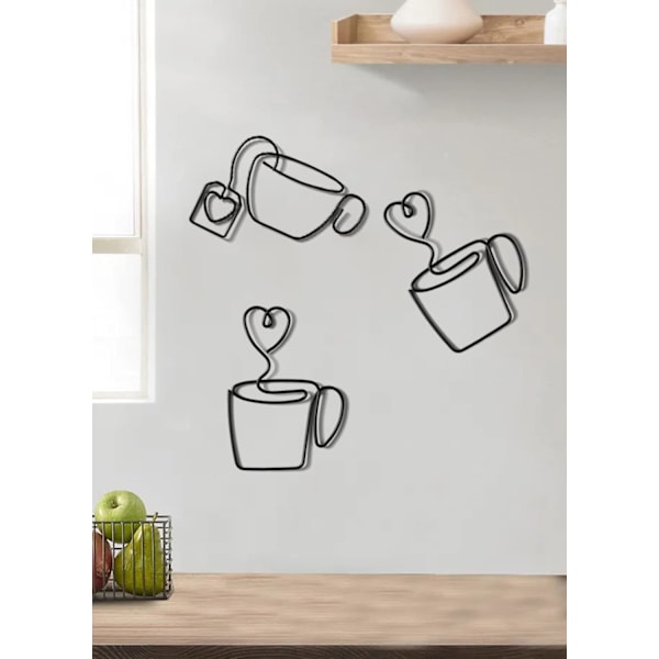 2 st metallkaffeskylt väggdekor kaffemattall väggkonst kaffe