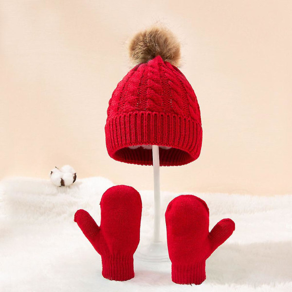 Baby winter hat store and gloves