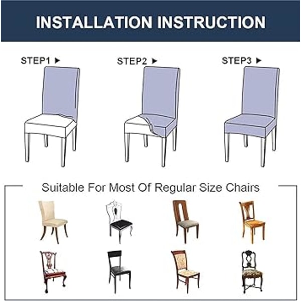 Vit Stolsöverdrag, 1 st Stretch Avtagbar Tvättbar Modern Cha