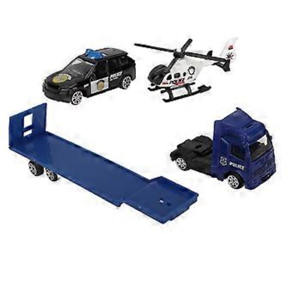 4 kpl setti 1: 64 Alloy Engineering Car -ajoneuvojen leikkisetissä simulaatiotyömaarakennusperävaunu (tyyppi 2)