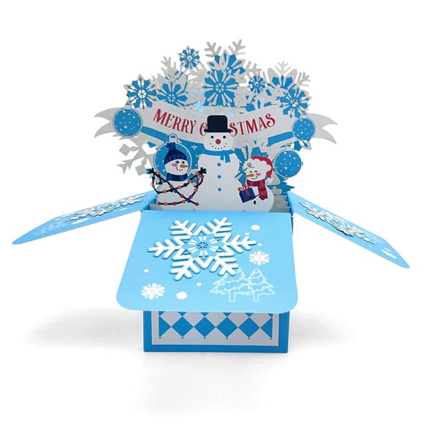 Vinter Snöflinga Jul Pop Up-kort - Julhälsningskort,
