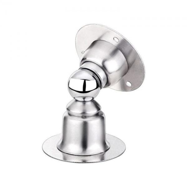 2 stk (børstet stål) magnetisk dørstopper, rustfritt stål med 3M D