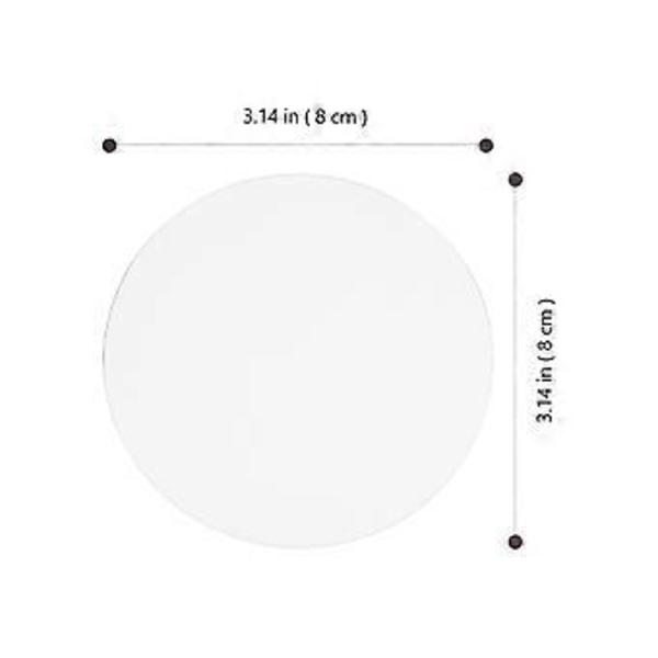 10 st Enkla Akryl Miniatyrbaser Mini Cirkulär Bas Mini Runda Dockbaser För Figurer