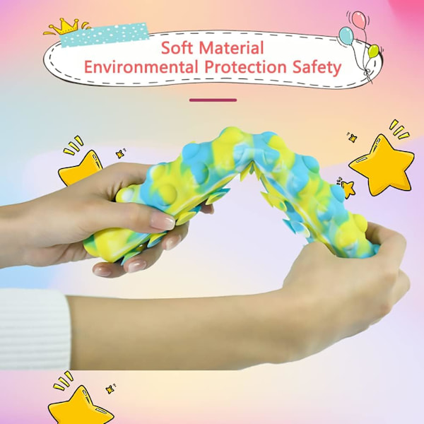 Rabatt Nye 3D Anti-Trykk Klem & Magisk Kattlarve Blekksprut Sugkopp Sansestimulerende Leke Autistiske Pop Fidget Leke for Barn & Voksne (2 stk)