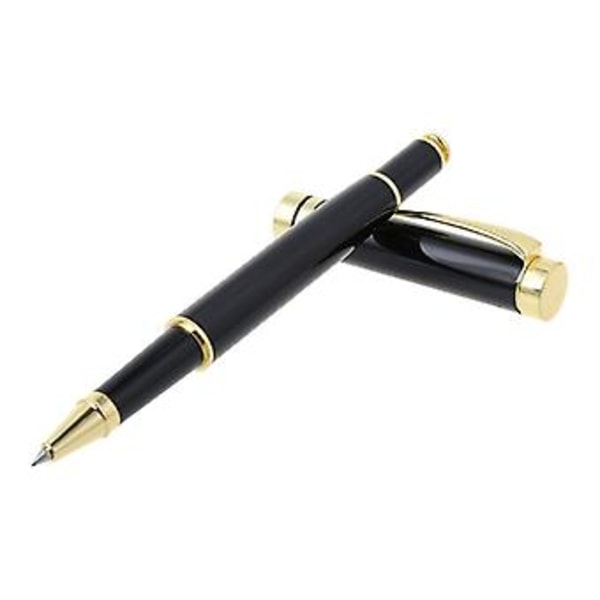 Luksuriøs Metal Kuglepen Signatur Sort Blæk Gelpen Papirvarer Kontortilbehør (Sort)