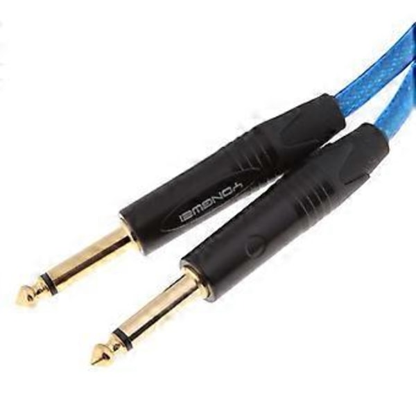 Mixer Forstærker Stereo Lydkabel (0,5 meter) - Dobbelt 6,35 mm til Dobbelt RCA Stik OFC (1,5 meter)