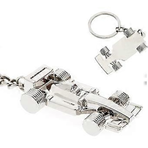 2 st F1 Racing Car Nyckelringar Metall Formel 1 Racingbil Nyckelring Bilnyckelring Handväska Charm Födelsedag Thanksgiving Speciell Present till Vänner Familj L