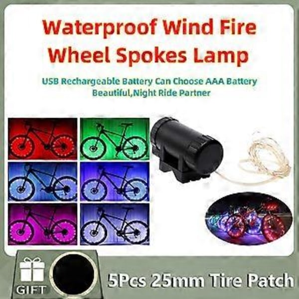 20 LED-cykellampa Hjulfälg Ekrar Klipp Rör Säkerhetsvarningslampa Cykelremsa Reflekterande Reflektor Cykel Cykeltillbehör (Batteri Vit)