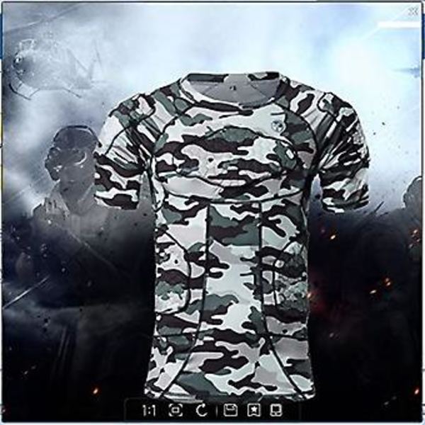 Polstret Kompressions T-shirt Brystbeskytter Undertrøje Til Fodbold, Paintball Shirt X-Large Polstret T-shirt