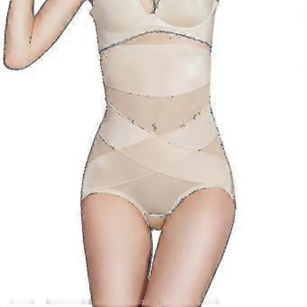 Højtaljet Kompressionsformerende Shapewear Bukser Slankende Korset Maveformende Bukser Jinyu (L Hudfarvet)