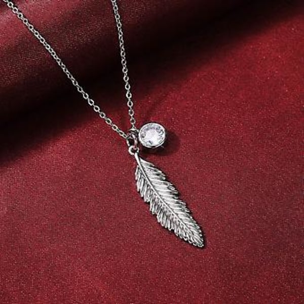 Halsband i Sterlingsilver med Fjäder för Kvinnor