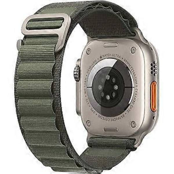 Kompatibel med Apple Watch Band Ultra 49mm 45mm 44mm 42mm 41mm 40mm 38mm, Robust Nylon Sports Solo Loop Stretch Vävt Armband med Metallkrok, Ersättnings