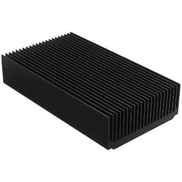 Aluminium Køleplade 4.72 x 2.72 x 1.06 Tommer /120 x 69 x 27 mm Køleplade Sort Oxid Radiator