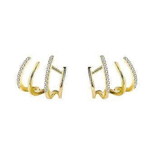 Shang personlighet temperament fyrklo zirconia örhängen koppar mikro set zirconia örhängen 925 silver fyrklo örhängen silver brosch