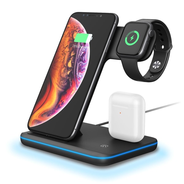 Charging Station For Iphone/apple Watch/airpods, 3 In 1 Wireless Charger For Iphone Series Iwatch , Airpods Pro2/pro1/3/2/1