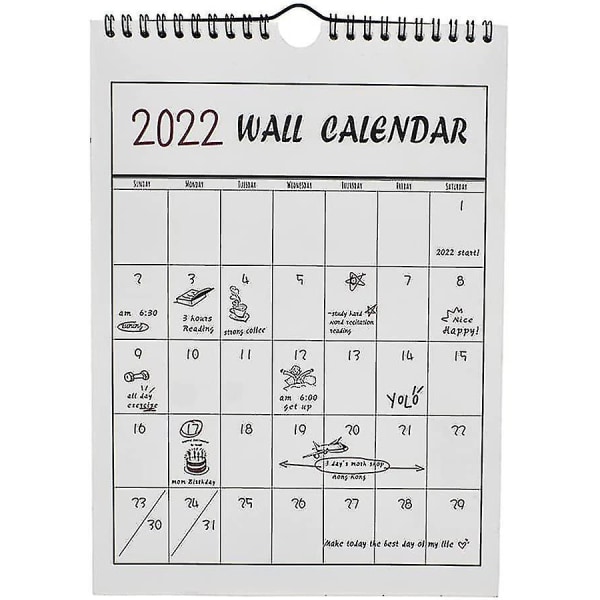 1pc 2021. 9-2022. 12 Wall Calendar Note- Taking Calendar Wall Hanging Calendar